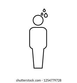 Sweat icon, vector illustration