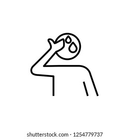 Sweat icon, vector illustration