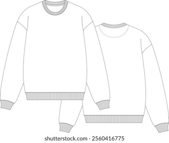 sweat jumper front and back view