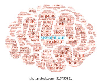 Sweat It Out word cloud on a white background.  