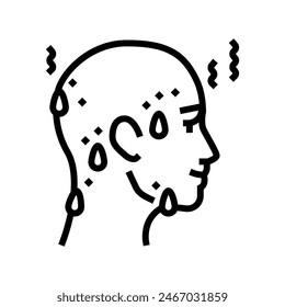 sweat sauna line icon vector. sweat sauna sign. isolated contour symbol black illustration