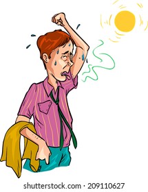 sweat smells nasty man