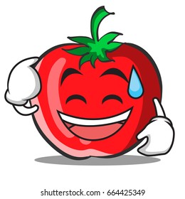 Sweat smile tomato character cartoon collection vector illustration