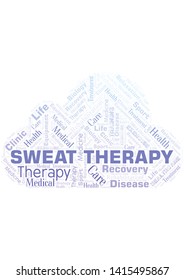 Sweat Therapy word cloud. Wordcloud made with text only.