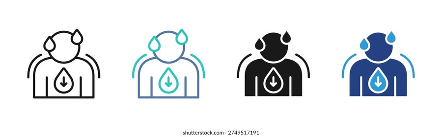 Sweat Workout icon set multiple style collection