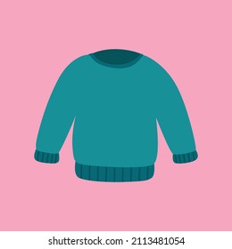 Sweater Cartoon Flat Vector Illustration