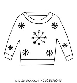 sweater christmas clothes style warm line doodle