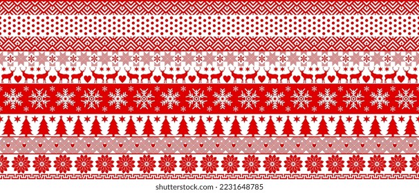 Sweater christmas seamless pattern texture vector for fashion printing