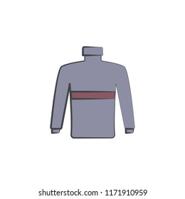 Sweater colored hand drawn icon. Element of autumn icon for mobile concept and web apps. Hand drawn colored Sweater can be used for web and mobile on white bakgorund