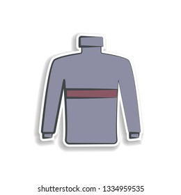 Sweater colored hand drawn icon. Element of autumn icon for mobile concept and web apps. Hand drawn colored Sweater can be used for web and mobile on white bakgorund