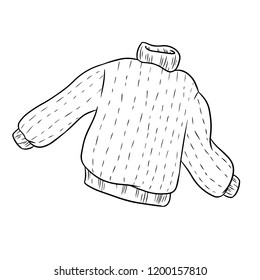 Sweater coloring outline template