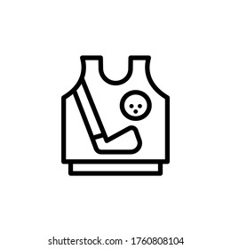Sweater concept line icon. Simple element illustration. Sweater concept outline symbol design from golf set. Can be used for web and mobile