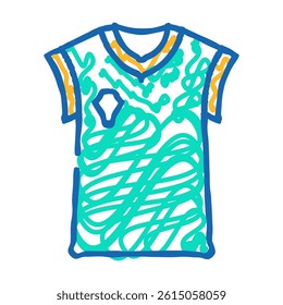 sweater cricket player clothing doodle icon sketch vector. sweater cricket player clothing sign. isolated symbol illustration
