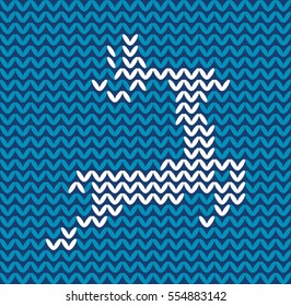Sweater design pattern with decorative abstract deer.