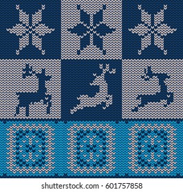Sweater design pattern with decorative abstract ornament.