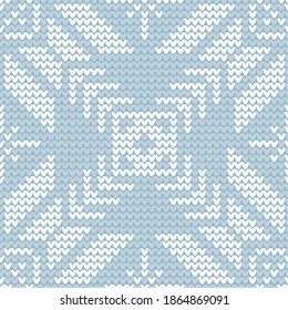 Sweater design.Nahtlose Vektormuster im Strickstil. Knit Stil Pullover Design mit nordischen Stern.