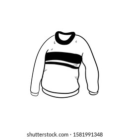 sweater doodle icon vector hand drawing 