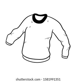 sweater doodle icon vector hand drawing 