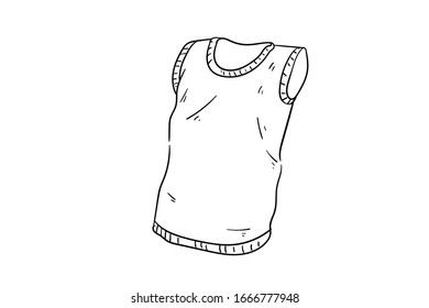 sweater doodle icon vector hand drawing 