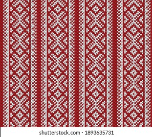 Sweater Fairisle Design. Seamless Knitting Pattern.