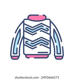 Pullover gefüllt Farbsymbol, Vektorillustration