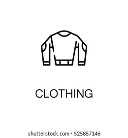 Sweater flat icon. Single high quality outline symbol of winter for web design or mobile app. Thin line signs of clothing for design logo, visit card, etc. Outline pictogram of winter clothing