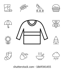 Sweater flat vector icon in autumn pack