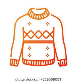 Icono del suéter. suéter, ropa, moda, ropa, cálido, otoño, traje, invierno, suéter, Navidad. Ilustración de icono de Vector