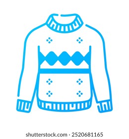 Icono del suéter. suéter, ropa, moda, ropa, cálido, otoño, traje, invierno, suéter, Navidad. Ilustración de icono de Vector