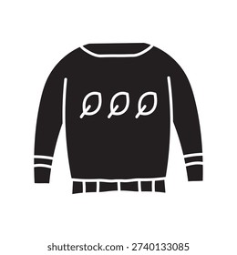 Sweater Icon Concept, Glyph Illustration