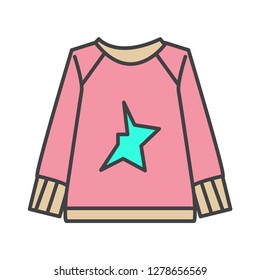 sweater icon flat color