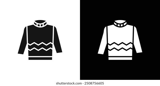 sweater icon Flat fill set collection