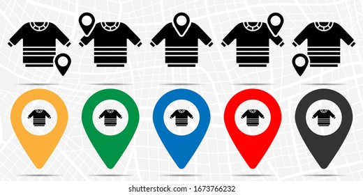 Sweater icon in location set. Simple glyph, flat illustration element of autumn theme icons