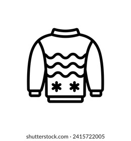sweater icon outline style vector design