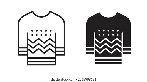 Sweater icon set vector graphics designs