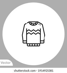 Sweater icon sign vector,Symbol, logo illustration for web and mobile