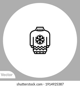 Sweater icon sign vector,Symbol, logo illustration for web and mobile