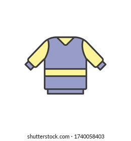 Sweater icon. Simple outline colored vector of amusement icons for ui and ux, website or mobile application