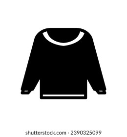 sweater icon solid style vector