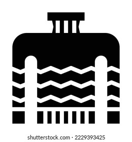 sweater icon solid vector .