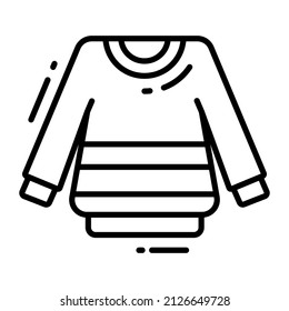 sweater icon, trendy Style, Isolated on White Background, Stock vector illustrations.