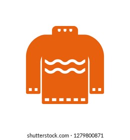 Sweater Icon Vector Illustration in Glyph Style for Any Purpose
