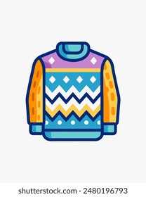 Suéter icono de Ilustración vectorial para Web y móvil, diseño de Vector de colores 