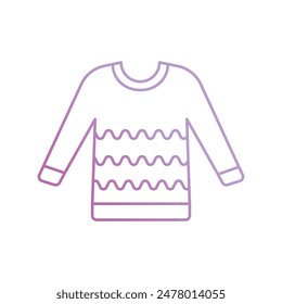 sweater icon with white background vector stock illustration