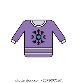 Sweater icon with white background vector stock illustration