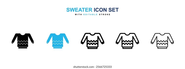 Sweater icons vector collection pack.