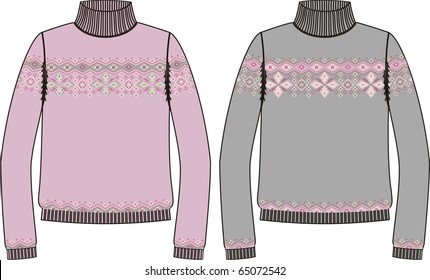 Sweater for knitting ( vector)