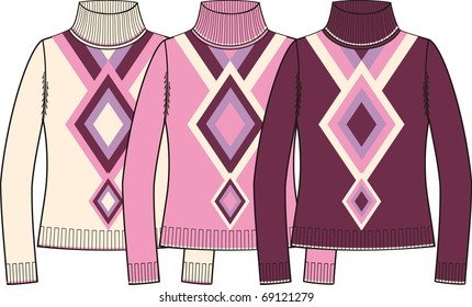 Sweater for knitting ( vector) More clothing designs in my portfolio!
