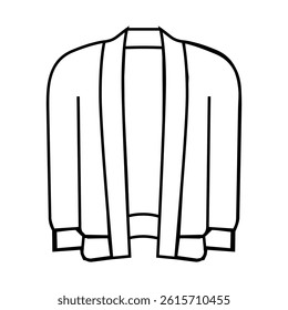 sweater knitting wool line icon vector. sweater knitting wool sign. isolated contour symbol black illustration
