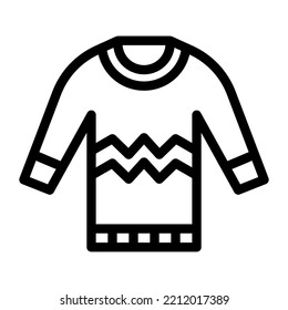 sweater line icon illustration vector graphic